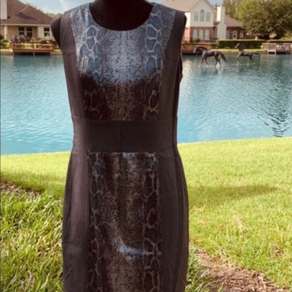 Gray Sequin Calvin Klein Dress - Picture 1 of 8